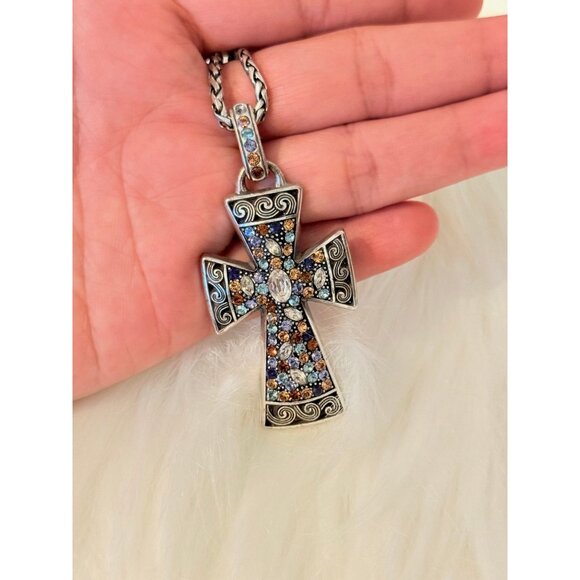 Brighton Voyage Trust Cross Multistones Necklace - Picture 5 of 10